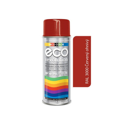 DECO COLOR ECO REVOLUTION 400 ML RAL 3000 ČERVENÝ OHNIVÝ