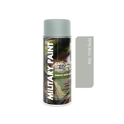 MILITARY PAINT RAL 7038 ANTIREFLEXNÁ FARBA NA MASKOVANIE VOJENSKÉHO VYBAVENIA 400 ML