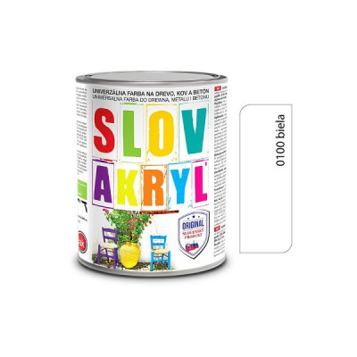 SLOVLAK SLOVAKRYL VODOURIEDITEĽNÁ FARBA NA KOV A DREVO 5 KG