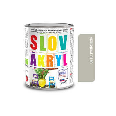 SLOVLAK SLOVAKRYL 0110 ŠEDÝ SVETLÝ 0,75 KG
