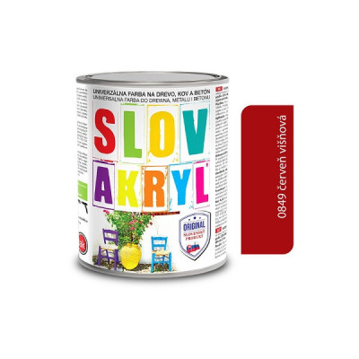 SLOVLAK SLOVAKRYL 0849 ČERVEŇ VIŠŇOVÁ 0,75 KG