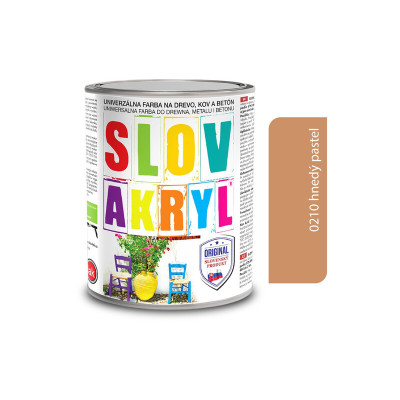 SLOVLAK SLOVAKRYL 0210 HNEDÝ PASTEL 0,75 KG