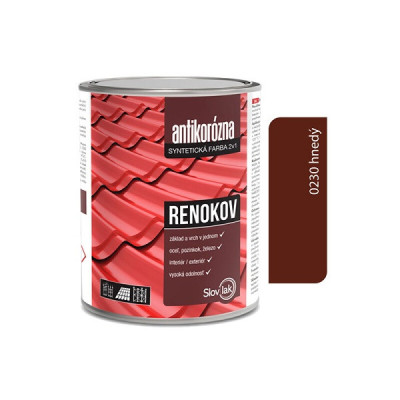 SLOVLAK RENOKOV ANTIKORÓZNA FARBA 2V1 HNEDÝ 2,5 KG
