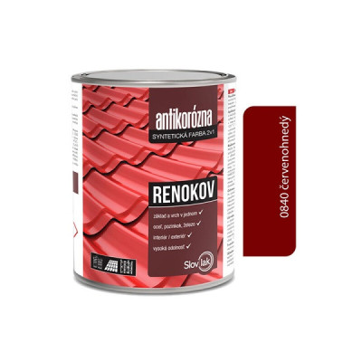 SLOVLAK RENOKOV ANTIKORÓZNA FARBA 2V1 ČERVENOHNEDÝ 10 KG