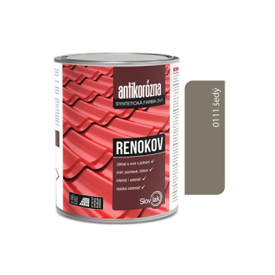 SLOVLAK RENOKOV ANTIKORÓZNA FARBA 2V1 ŠEDÝ 10 KG