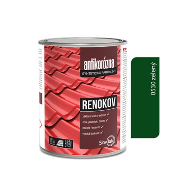 SLOVLAK RENOKOV ANTIKORÓZNA FARBA 2V1 ZELENÝ 2,5 KG