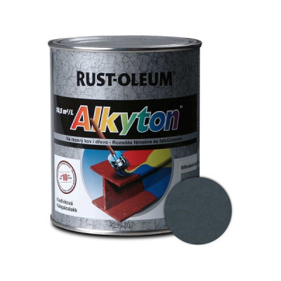 RUST-OLEUM ALKYTON KLADIVKOVÁ FARBA ČIERNA 750 ML