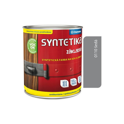 CHEMOLAK S2000 ZÁKLADNÁ SYNTETICKÁ FARBA 0110 ŠEDÁ 0,6 L