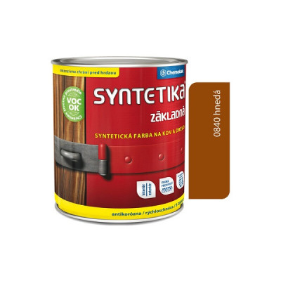 CHEMOLAK S2000 ZÁKLADNÁ SYNTETICKÁ FARBA 0840 ČERVENOHNEDÁ 4,5 L