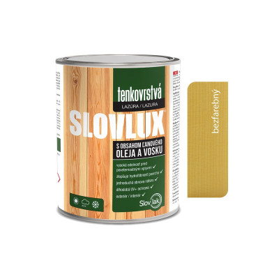 SLOVLAK SLOVLUX TENKOVRSTVÁ LAZÚRA BEZFAREBNÁ 10 L