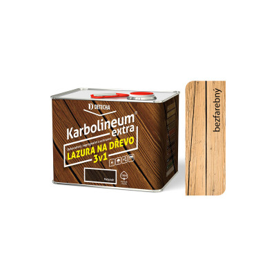 KARBOLINEUM EXTRA BEZFAREBNÝ LAZÚRA 3V1 3,5 KG