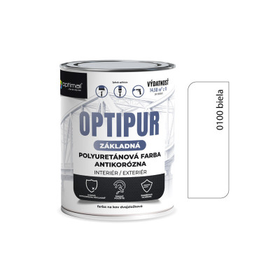 OPTIMAL OPTIPUR U2061 ZÁKLADNÁ POLYURETÁNOVÁ FARBA 0100 BIELA 0,75 L