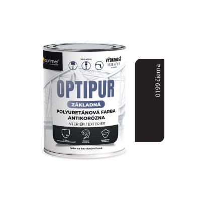 OPTIMAL OPTIPUR U2061 ZÁKLADNÁ POLYURETÁNOVÁ FARBA 0199 ČIERNA 0,75 L