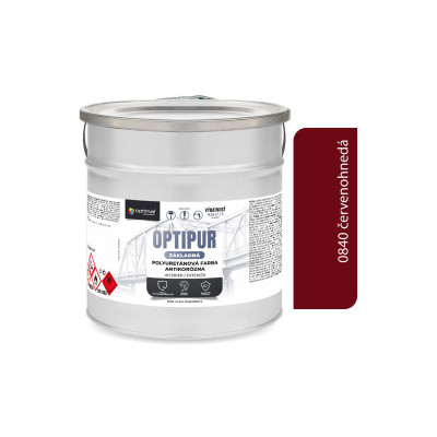 OPTIMAL OPTIPUR U2061 ZÁKLADNÁ POLYURETÁNOVÁ FARBA 0840 ČERVENOHNEDÁ 2,5 L